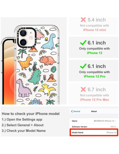 Funda MOSNOVO para iPhone 12/12 Pro - Protección Militar 2m