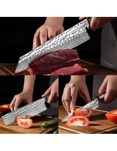 Juego de Cuchillos de Cocina YOTSUBA 3 Piezas Damasco Forjado