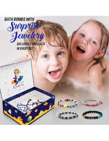 Bombas de Baño Galácticas Orgánicas con Pulsera Sorpresa