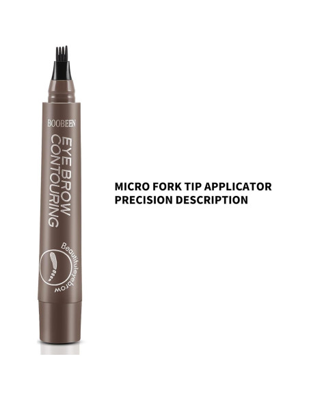 Bolígrafo de Cejas Boobeen 4 Puntas Impermeable Marrón Ceniza Bolígrafo de Cejas Boobeen 4 Puntas Impermeable Marrón Ceniza