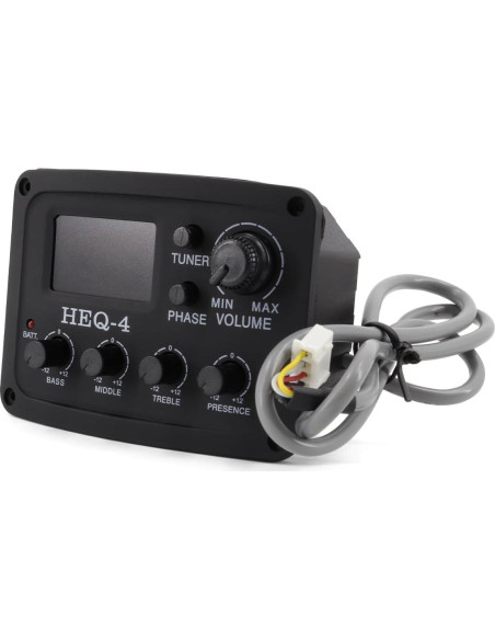 Ecualizador de guitarra acústica HEQ-4 4 bandas con preamplificador Ecualizador de guitarra acústica HEQ-4 4 bandas con preamplificador