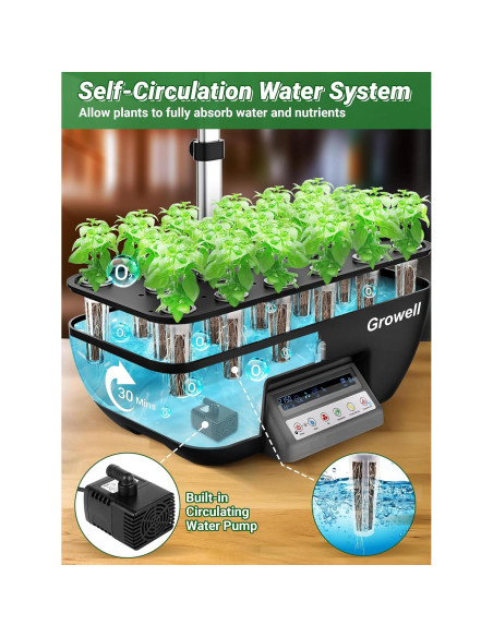 Sistema Hidropónico Growell 17 Cápsulas 10L 102 Luces LED Sistema Hidropónico Growell 17 Cápsulas 10L 102 Luces LED
