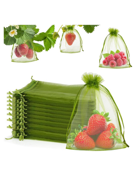 100 Bolsas de Protección de Frutas SythorYang 10x15 cm Verde 100 Bolsas de Protección de Frutas SythorYang 10x15 cm Verde