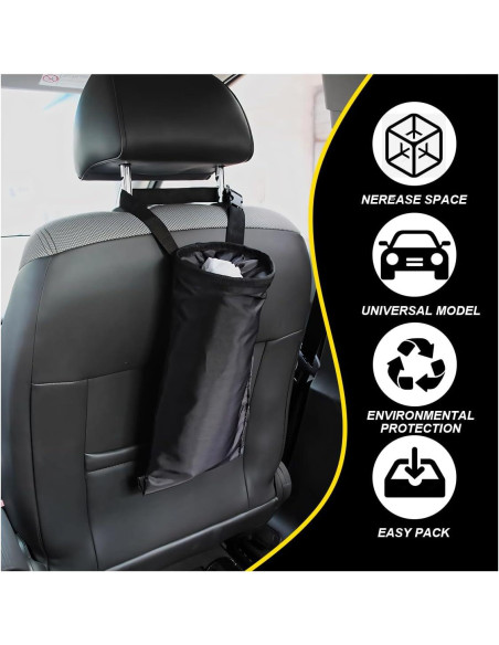 Bolsa de Basura para Auto ZIMISI Plegable Impermeable 43x19cm Bolsa de Basura para Auto ZIMISI Plegable Impermeable 43x19cm