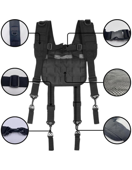 Tirantes Tácticos Dr.TOUGH Ajustables para Cinturón de Herramientas Tirantes Tácticos Dr.TOUGH Ajustables para Cinturón de Herramientas