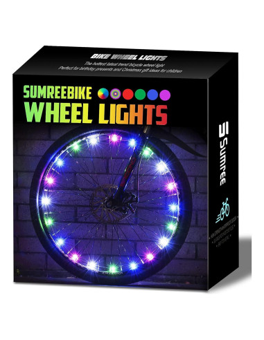 Luces LED para Ruedas de Bicicleta Sumree Arcoíris 22 LEDs
