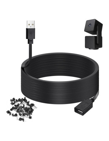 Cable de Extensión de Alimentación 15m USB Weishan Negro
