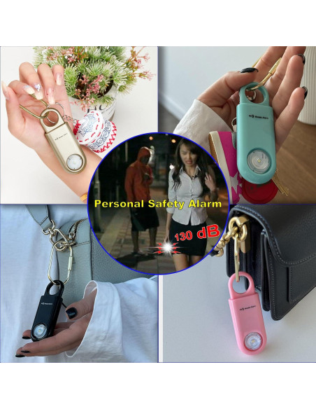 Alarma Personal de Seguridad 130dB con Luz Estroboscópica Aqua Alarma Personal de Seguridad 130dB con Luz Estroboscópica Aqua