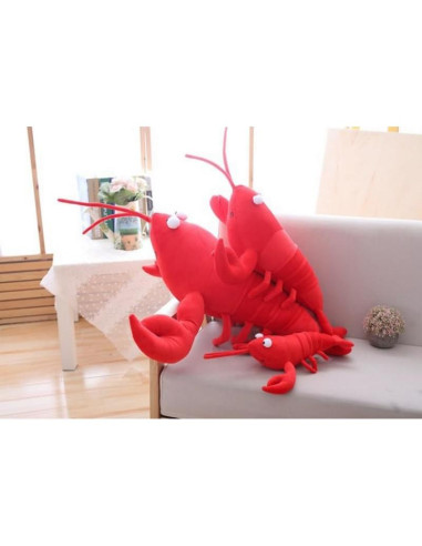 Almohada de Langosta de Peluche XIZHI 53.5 cm Roja