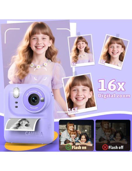 Cámara Instantánea Digital Okaloka 1080P HD para Niños 3-12 Años Cámara Instantánea Digital Okaloka 1080P HD para Niños 3-12 Años