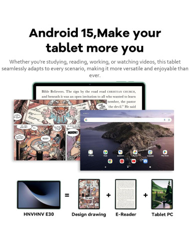 Tableta Android 15 HNVHNV E30 10.1" 24GB RAM 128GB ROM