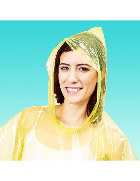 Paquete de 20 Ponchos de Lluvia Desechables Juvale 127x100cm Paquete de 20 Ponchos de Lluvia Desechables Juvale 127x100cm