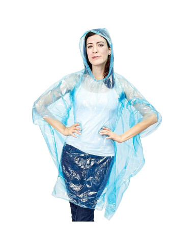 Paquete de 20 Ponchos de Lluvia Desechables Juvale 127x100cm