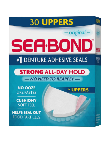 Sellos Adhesivos para Dentaduras Sea-Bond Secure Original 30 Unidades Sellos Adhesivos para Dentaduras Sea-Bond Secure Original 30 Unidades
