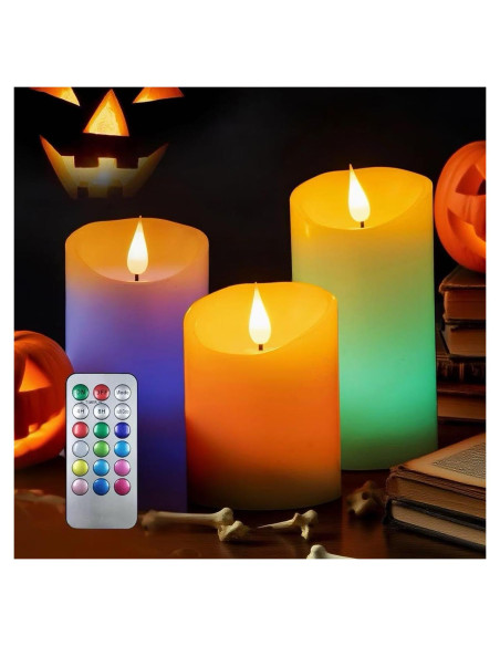 Velas LED recargables Luzzup con control remoto 3 pcs 10-15 cm Velas LED recargables Luzzup con control remoto 3 pcs 10-15 cm