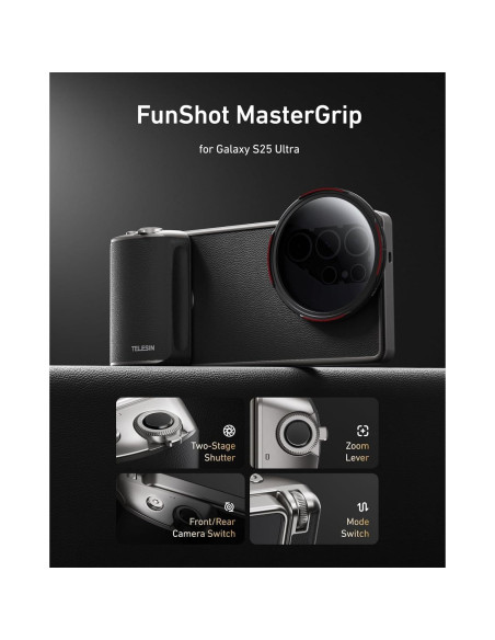Agarre de Cámara Telesin Mastergrip para Samsung Galaxy S25 Ultra Agarre de Cámara Telesin Mastergrip para Samsung Galaxy S25 Ultra