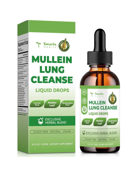 Gotas de Mullein Totaria 120ml - Desintoxicación Pulmonar Gotas de Mullein Totaria 120ml - Desintoxicación Pulmonar