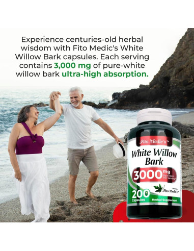 Suplemento Herbal FITO MEDIC'S Corteza de Sauce Blanco 180 Cápsulas