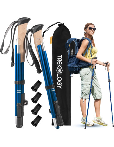 Bastones de Senderismo TREKOLOGY TREKZ XE - Aluminio Plegables