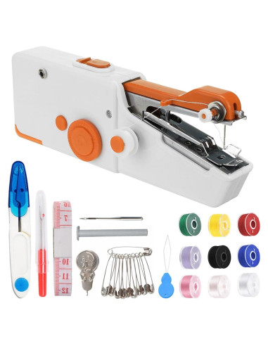 Máquina de Coser de Mano Mejorada para Principiantes - Naranja