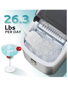 Máquina de Hielo EUHOMY IM-18SX 11.89 kg/día Portátil 2