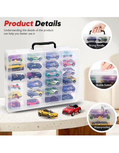 Organizador de Juguetes RHCOM Transparente 24 Compartimentos 2