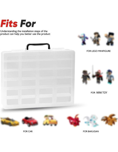 Organizador de Juguetes RHCOM Transparente 24 Compartimentos