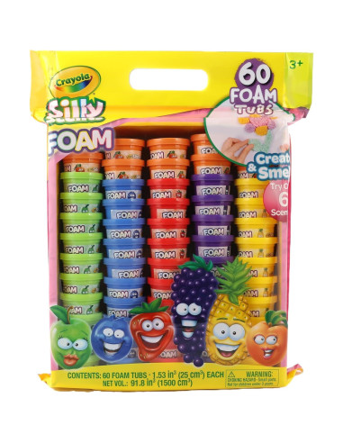 Crayola Play Foam 60 Tinas Aromatizadas 1oz Niños
