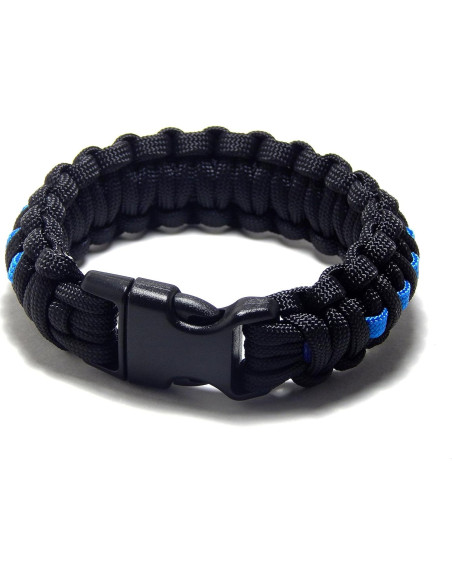 Pulsera de Supervivencia Paracord Negra Táctica 22.86 cm Pulsera de Supervivencia Paracord Negra Táctica 22.86 cm