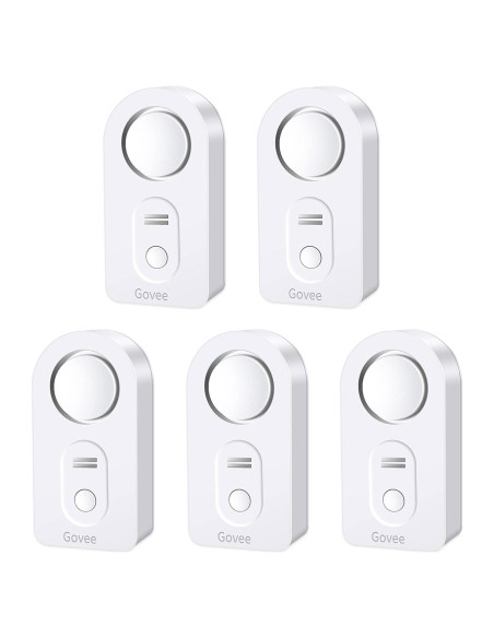 Govee Detectores de Fugas de Agua Paquete de 5, Alarma 100dB Govee Detectores de Fugas de Agua Paquete de 5, Alarma 100dB