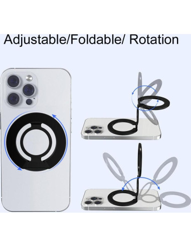 Soporte Magnético Doble Fonessary para Teléfonos Plateado