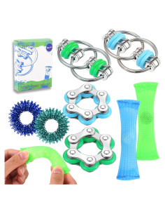 Set 8 Juguetes Antiestrés para Adultos y Niños - Verde