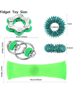 Set 8 Juguetes Antiestrés para Adultos y Niños - Verde 2