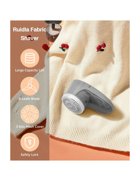 Ruidla Quitapelusas Automático 6 Cuchillas Inoxidable Ruidla Quitapelusas Automático 6 Cuchillas Inoxidable