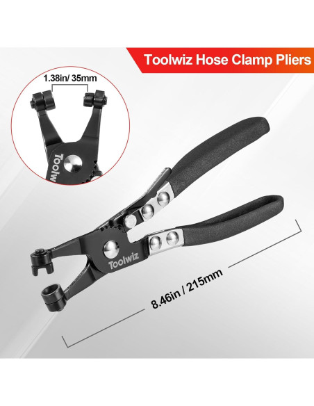 Pinzas para Abrazaderas de Manguera Toolwiz 215mm Antideslizante Pinzas para Abrazaderas de Manguera Toolwiz 215mm Antideslizante