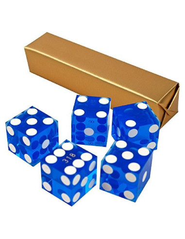 Dados de Casino Azul 19 mm Trademark Poker Grado A