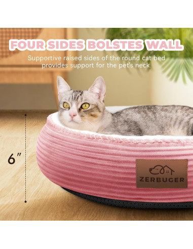 Cama Lavable para Gatos Zerbuger 50,8 cm Rosa Antideslizante