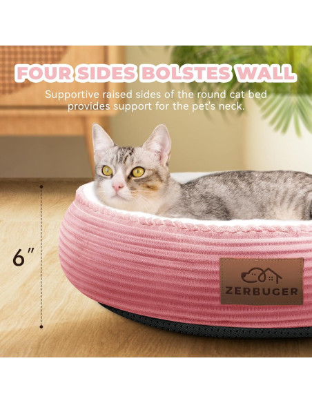 Cama Lavable para Gatos Zerbuger 50,8 cm Rosa Antideslizante Cama Lavable para Gatos Zerbuger 50,8 cm Rosa Antideslizante