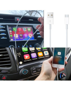 Cable USB A a C 3,05m QCCAC para iPhone y iPad Blanco 2