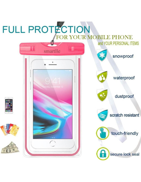 Funda Impermeable Smartlle para iPhone y Galaxy - 2 Pzas Funda Impermeable Smartlle para iPhone y Galaxy - 2 Pzas