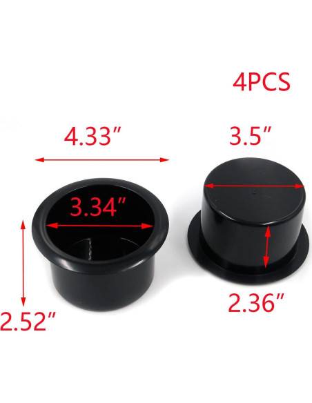 Soporte de Vaso de Plástico T Tulead 110x64mm Paquete de 4 Soporte de Vaso de Plástico T Tulead 110x64mm Paquete de 4
