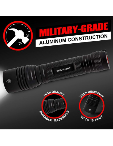 Linterna LED GearLight S2000 1200 Lúmenes Resistente Agua