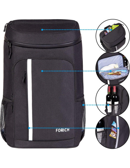 Mochila Cooler FORICH Aislada Impermeable 30 Litros