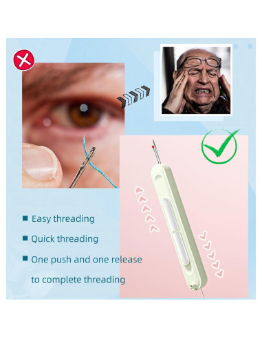 Enhebrador Automático y Desgarrador de Puntadas Xuvrir 2 en 1