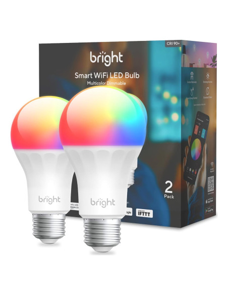 Bombillas LED U-tec A19 1100 Lúmenes RGB 2 Paquete Bombillas LED U-tec A19 1100 Lúmenes RGB 2 Paquete