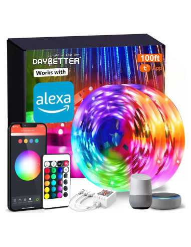 Luces LED WiFi DAYBETTER 30,48m Control por App y Voz