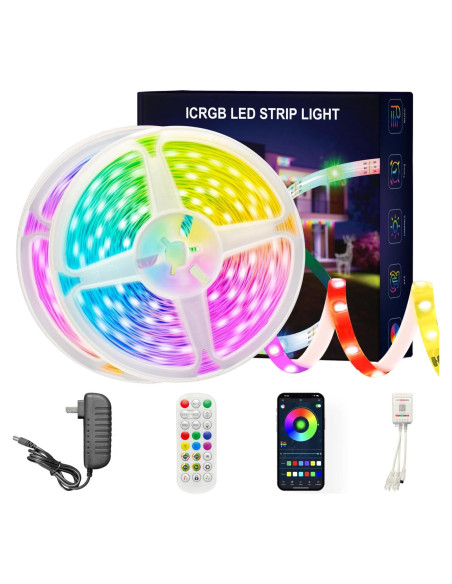 Tira LED 30,48 m ATHONO IC+RGB con control remoto y app Tira LED 30,48 m ATHONO IC+RGB con control remoto y app