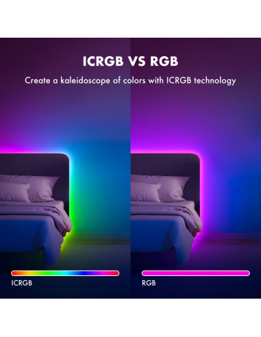 Tira LED 30,48 m ATHONO IC+RGB con control remoto y app