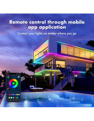 Tira LED 30,48 m ATHONO IC+RGB con control remoto y app