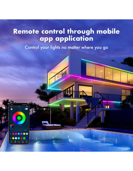 Tira LED 30,48 m ATHONO IC+RGB con control remoto y app Tira LED 30,48 m ATHONO IC+RGB con control remoto y app